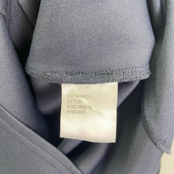 $288 Sho by Tadashi Shoji Women's Dark Blue Lace Cutout Short Sleeve MIDI Dress - Picture 6 of 8